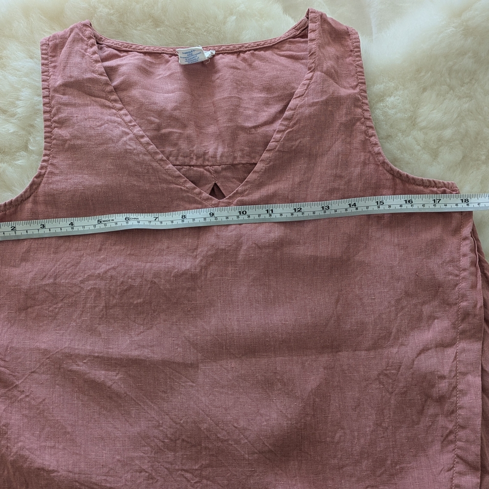 Sigrid Olsen Pink Linen Sleeveless Top - Medium - Picture 4 of 5